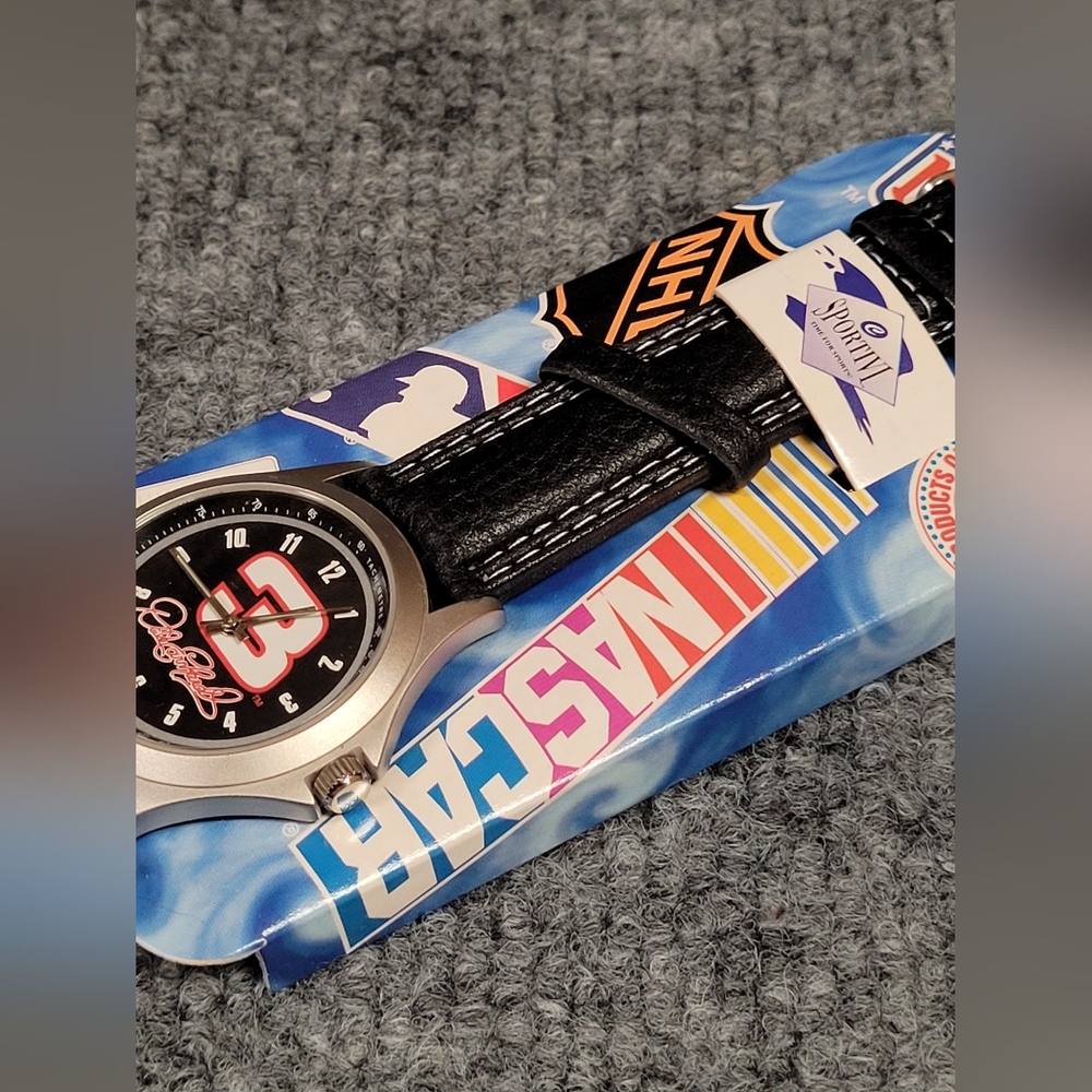 Dale Earnhardt Black and Silver Racing Watch - Picture 2 of 6